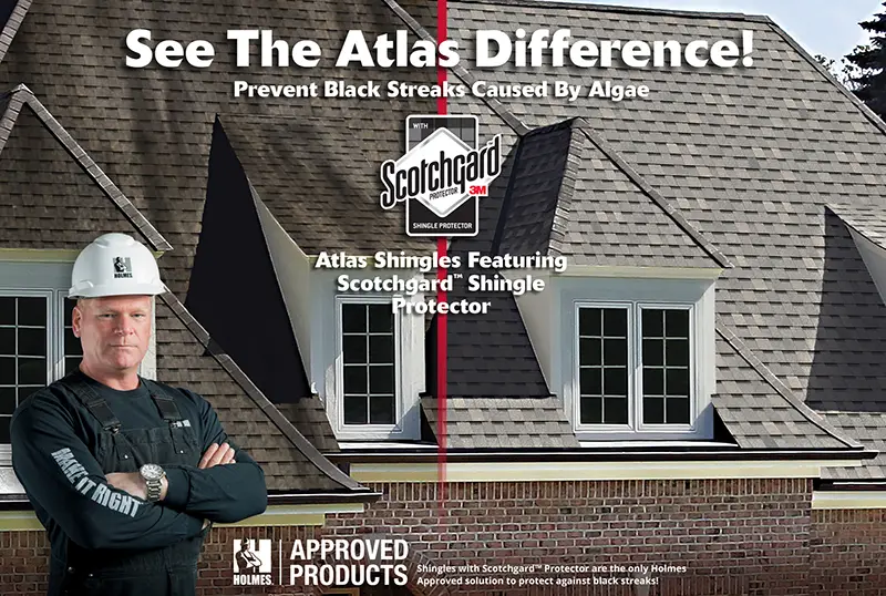 Atlas Designer Shingles Featuring Scotchgard™ Protector